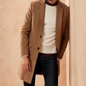Men's Banana Republic Camel Wool Topcoat - M (never used, no tags)